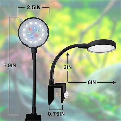 Finnex Vivid Petite Nano Aquarium LED Cliplight, Touch Control, Color Changing Finnex
