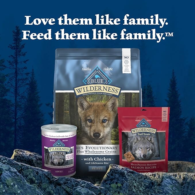Blue Buffalo Wilderness Puppy High Protein Dry Dog Food With Real Chicken Plus Wholesome Grains, Made in the USA with Natural Ingredients, Chicken, 13-lb. Bag - PAWPICO