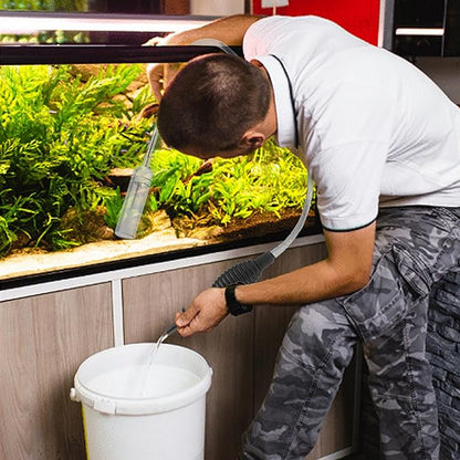 Newpol 5.7FT Aquarium Siphon Vacuum Cleaner for Fish Tank Cleaning Gravel & Sand & Change The Water Newpol