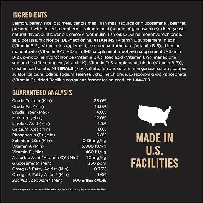 Purina Pro Plan Sensitive Skin and Stomach Dog Food Dry, Adult Salmon & Rice Formula, Digestive Health - 16 lb. Bag - PAWPICO