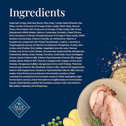 Blue Buffalo Basics Adult Dry Dog Food, Skin & Stomach Care, Limited Ingredient Diet for Dogs, Turkey Recipe, 11-lb. Bag - PAWPICO