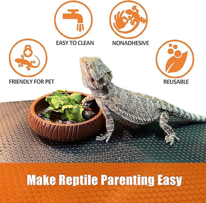 Bearded Dragon Tank Accessories, Reptile Terrarium Liner, Bearded Dragon Substrate Bedding for 120 Gallon Reptile Tank, 4x2x2 Reptile Enclosure PAWPICO