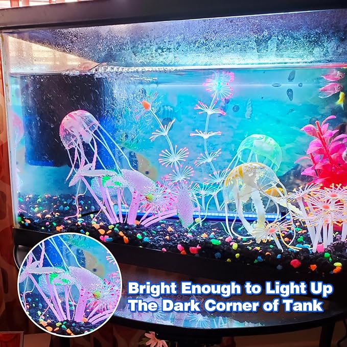 Submersible Fish Tank Aquarium Light: Bright Aquarium Lighting Full Spectrum - Adjustable Brightness Colors Change Underwater Led Strips with Remote and Suction Cups for Aquarium Fish Tank(11.8 Inch) SZMINILED