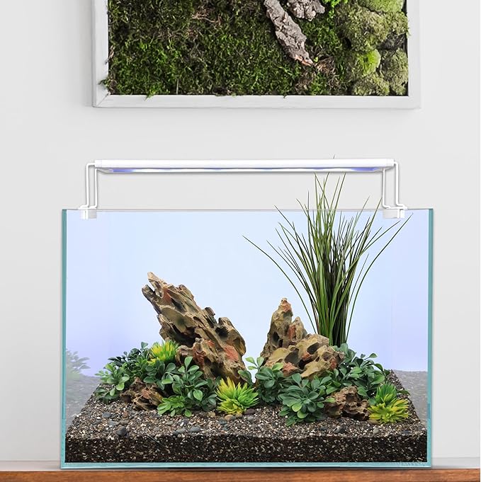 CURRENT USA 18-24" Inch White Full Spectrum Freshwater LED Aquarium Plant Light 10 15 20 25 Gallon | Satellite Plus RGB+ for Aquariums | Wireless 24 Hour Timer Remote Fish Tank Planted Lighting (4320) Current+USA