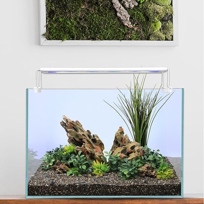 CURRENT USA 18-24" Inch White Full Spectrum Freshwater LED Aquarium Plant Light 10 15 20 25 Gallon | Satellite Plus RGB+ for Aquariums | Wireless 24 Hour Timer Remote Fish Tank Planted Lighting (4320) Current+USA