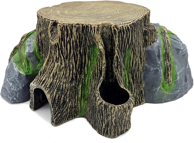 JIHAQUA Extra X Large Resin Reptile Tank Hideouts Cave Habitat Decor for Leopard Gecko Tank Accessories JIHAQUA