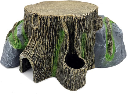 JIHAQUA Extra X Large Resin Reptile Tank Hideouts Cave Habitat Decor for Leopard Gecko Tank Accessories JIHAQUA