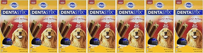 PEDIGREE DENTASTIX Large Dog Dental Treats Beef Flavor Dental Bones, 7 Count (Pack of 7) - PAWPICO