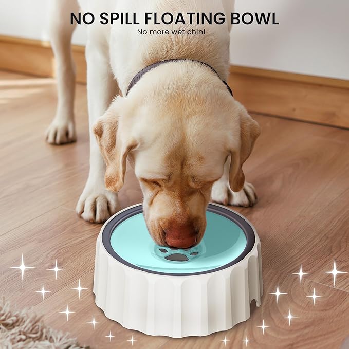 Dog Water Bowl No Spill 70oz/2L Large Capacity Dog Water Bowl Dispenser Non Slip No Splash Dog Water Bowl Pet Slow Feeder No Drip Dog Water Bowl on Vehicle Slow Water Bowl for Dogs and Cat Green - PAWPICO