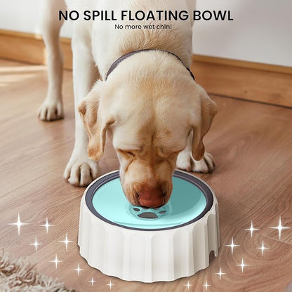 Dog Water Bowl No Spill 70oz/2L Large Capacity Dog Water Bowl Dispenser Non Slip No Splash Dog Water Bowl Pet Slow Feeder No Drip Dog Water Bowl on Vehicle Slow Water Bowl for Dogs and Cat Green - PAWPICO