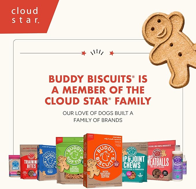 Buddy Biscuits Crunchy Dog Treats, Peanut Butter, 18 oz. Box - PAWPICO