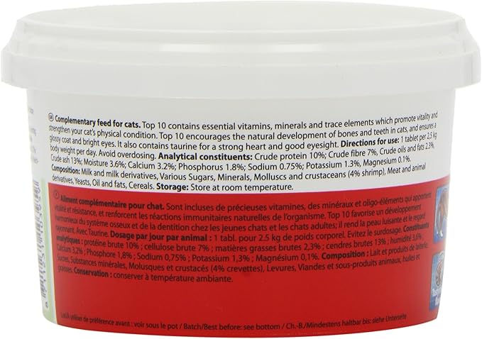 Beaphar Top 10 Cat Vitamin 180 Tablets Beaphar