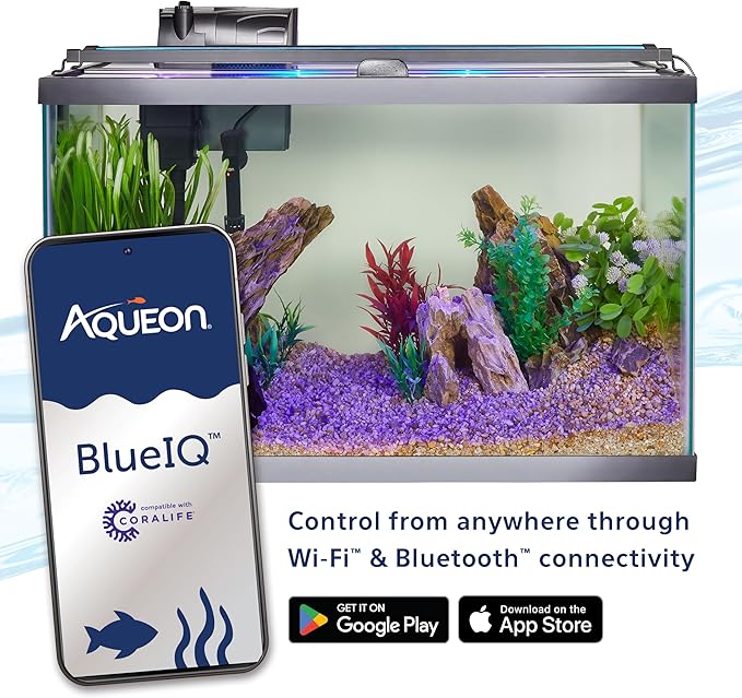 Coralife Fish Tank Aquarium Seascape WiFi/Bluetooth Smart LED Light Fixture, 18-24" Coralife