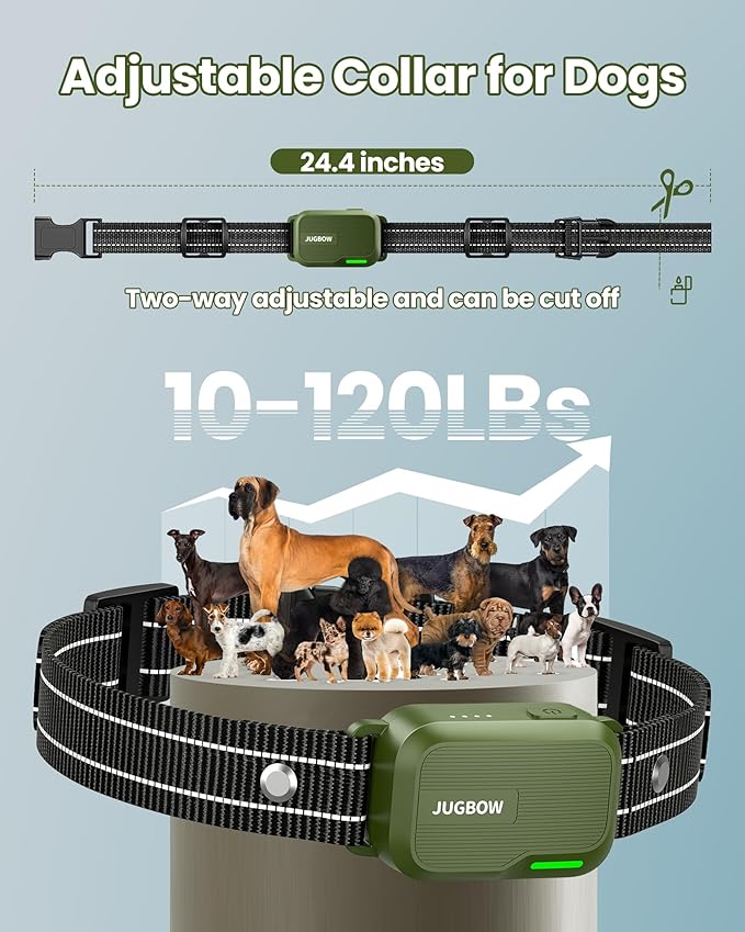 Jugbow Dog Shock Collar 2 Dogs - 3300FT Dog Training Collar with Remote, IPX7 Waterproof E Collar for Dogs Training Rechargeable Collars for Large Medium Small Dogs (10-120lbs) FollowJugbowtoGetSurprise