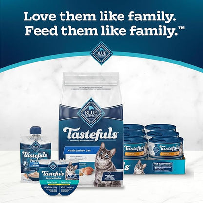 Blue Buffalo Tastefuls Natural Dry Food for Adult Indoor Cats, Chicken & Brown Rice Recipe, 15-lb. Bag - PAWPICO