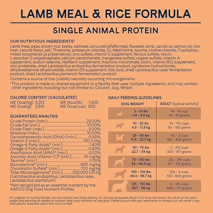 CANIDAE All Life Stages Lamb Meal & Rice Formula Dog Dry 27 Pound (Pack of 1) - PAWPICO