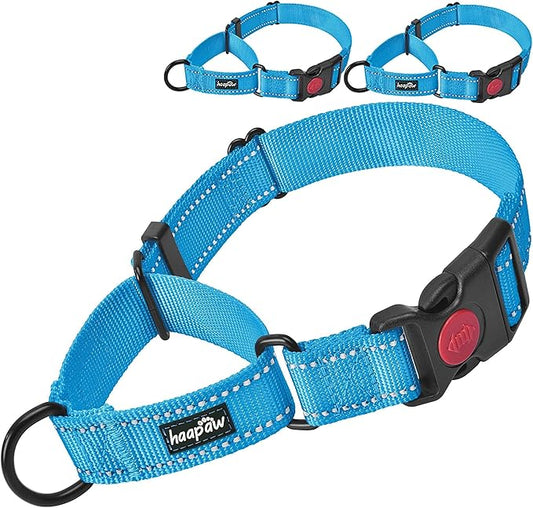 haapaw 2 Packs Martingale Dog Collar with Quick Release Buckle Reflective Dog Training Collars for Small Medium Large Dogs haapaw