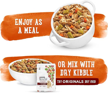 Purina Beneful Gravy Wet Dog Food, Prepared Meals Simmered Chicken Medley - (8) 10 oz. Tubs - PAWPICO