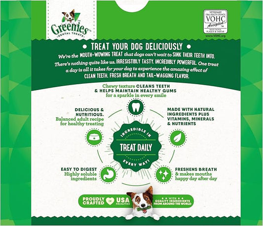 Greenies Original Regular Natural Dental Care Dog Treats, 54 oz. Pack (54 Treats) - PAWPICO