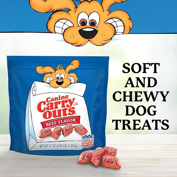 Canine Carry Outs Dog Treats, Beef Flavor, 47 Ounce - PAWPICO