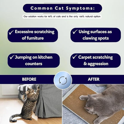 Anti Cat Scratch Calming Collar, Natural Cat Repellent, Keep Cats from Clawing Furniture, Stress Relief, Breakaway, Vet-Approved with Essential Oils (Geranium) ROLLERPAWSTER