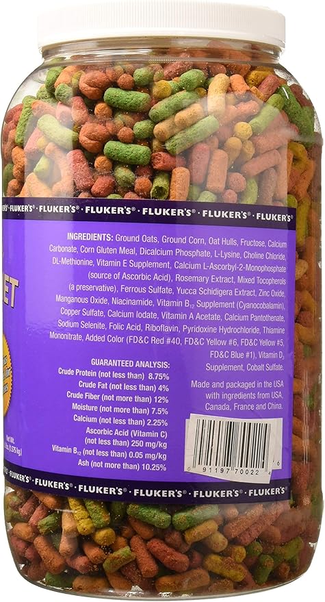 Fluker's Tortoise Diet, Large Pellet Food, Land Turtle Formula, 3.5 lbs. Flukers