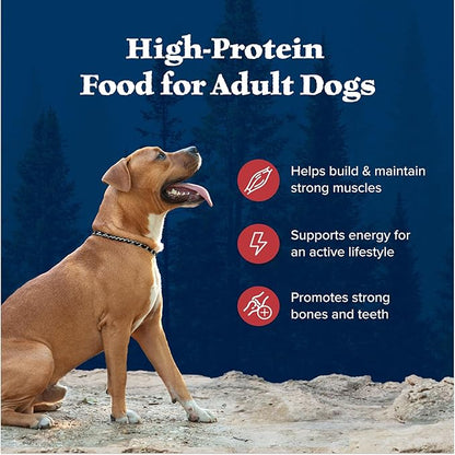 Blue Buffalo Wilderness Rocky Mountain Recipe High-Protein Adult Dry Dog Food Wholesome Red Meat - PAWPICO