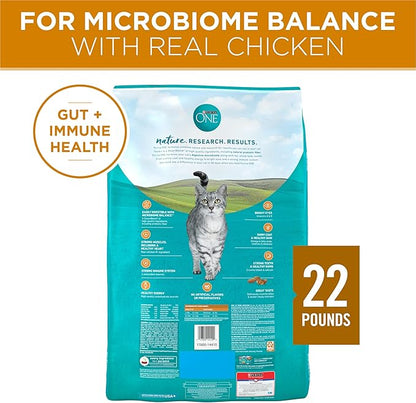 Purina ONE Natural Dry Cat Food, Tender Selects Blend With Real Chicken - 22 lb. Bag - PAWPICO
