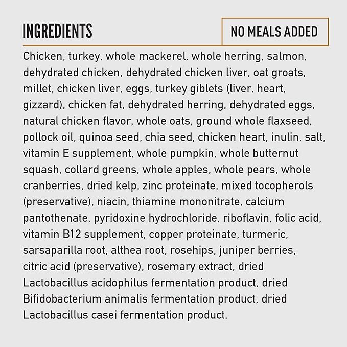 ORIJEN Amazing Grains Puppy Dry Dog Food, High Protein Dog Food for Puppies, Fresh or Raw Ingredients, 4lb - PAWPICO