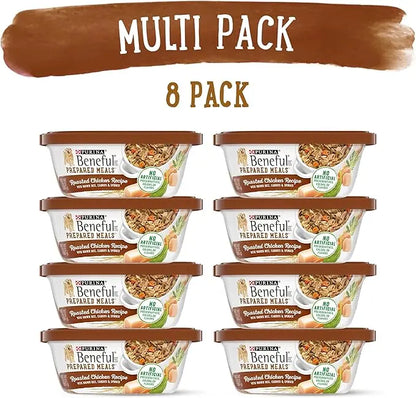 Beneful Purina Gravy Wet Dog Food, Prepared Meals Roasted Chicken Recipe - (8) 10 oz. Tubs (Pack of 2) - PAWPICO