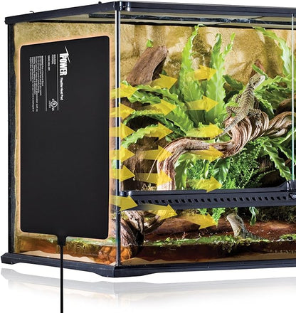 iPower 8 by 18-Inch 24W Reptile Heat Mat, Under Tank Warmer Terrarium Heat Pad for Turtles Lizards Frogs and Other Small Animals, Multi Sizes iPower
