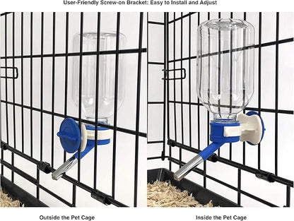 Choco Nose Patented No-Drip Water Bottle/Feeder for Guinea Pigs/Hamsters/Bunnies/Ferrets/Other Small Pets, Critters and Animals - for Cages, Crates or Wall Mount. 10.2oz. Nozzle 10mm, Blue (C128) ChocoNosePetSupplyWeLovePetsLikeYouDo