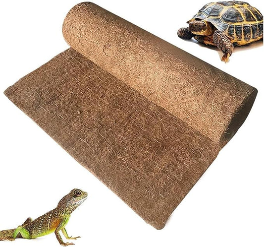 Hamiledyi 35.4×15.7" Reptile Carpet Coconut Fiber Substrate,Lizard Cage Mat,Coco Fiber Liner,Snake Bedding,Natual Coconut Fiber Carpet for Bearded Dragon,Turtles,Iguana,Tortoises Hamiledyi