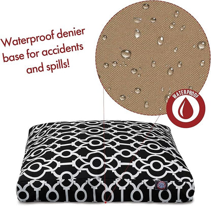 Majestic Pet Athens Black Medium Rectangle Pet Bed - PAWPICO