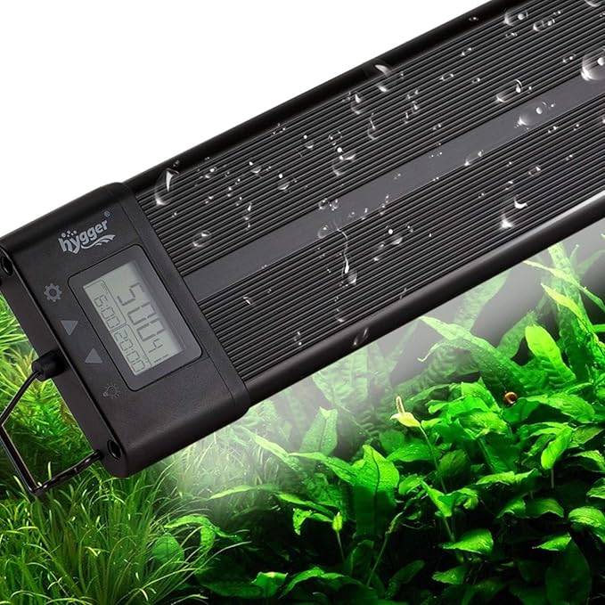 hygger Aquarium Programmable LED Light, for 30~36in Long Full Spectrum Plant Fish Tank Light with LCD Setting Display, 7 Colors, Sunrise Sunset Moon and DIY Mode, for Novices Advanced Players hygger