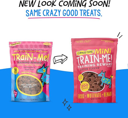 Crazy Dog Train-Me! Training Reward Mini Dog Treats 4 Ounce (Pack of 1) - PAWPICO