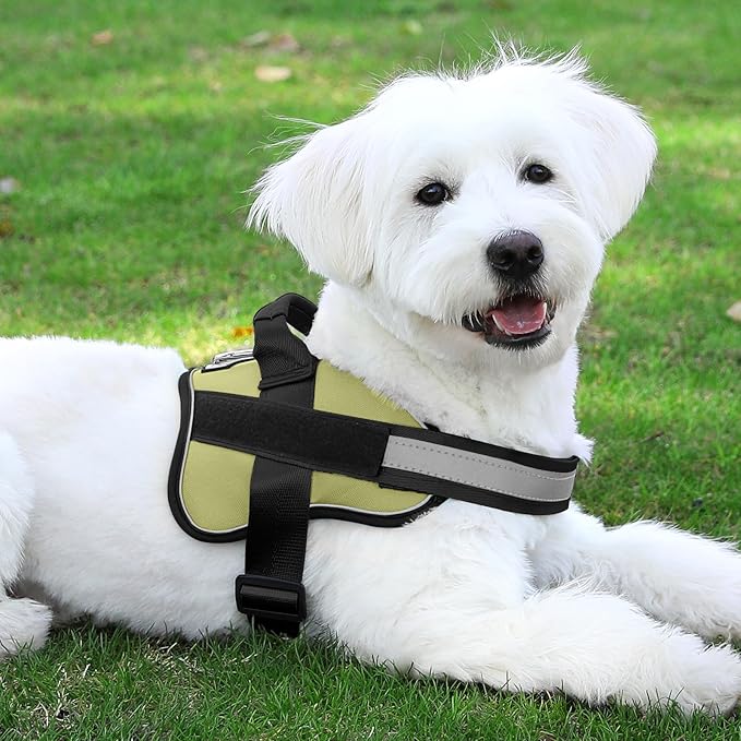 Bolux Dog Harness, No-Pull Reflective Dog Vest, Breathable Adjustable Pet Harness with Handle for Outdoor Walking - No More Pulling, Tugging or Choking Bolux