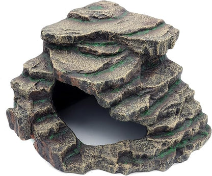 JIHAQUA Bearded Dragon Tank Accessories Extra Large Reptile Hideouts Cave Habitat Decor Bearded Dragon Clothes JIHAQUA
