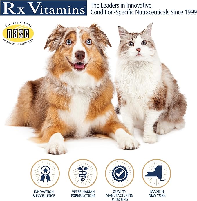 Rx Vitamins Phos-Bind - Kidney Support Supplement Powder - Phosphate Binder for Cats & Dogs for Kidney Health - Supports Normal Kidney Cleanse and Essential Kidney Care - 200g RxVitamins