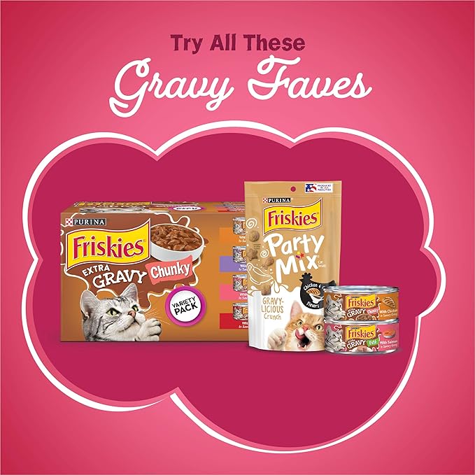 Purina Friskies Dry Cat Food Gravy Swirl'd With Flavors of Chicken, Salmon and Gravy - 3.15 lb. Bag Friskies