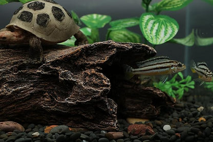 AQUA KT Reptile Hideout Tree Trunk Hollow Log Cork Bark for Lizard Bearded Dragon Snake Chameleon Hermit Crab Leopard Gecko Terrarium Habitat Decoration AQUAKT