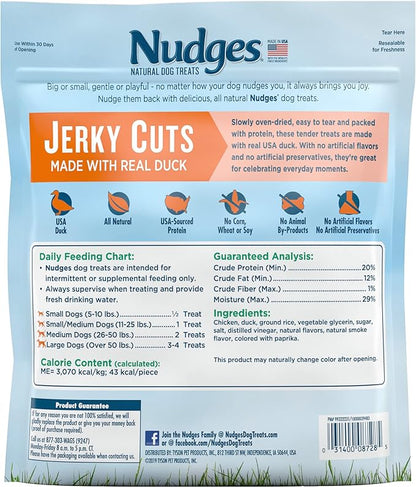 Blue Buffalo Nudges Jerky Cuts Natural Dog Treats, Chicken and Duck, 36oz - PAWPICO