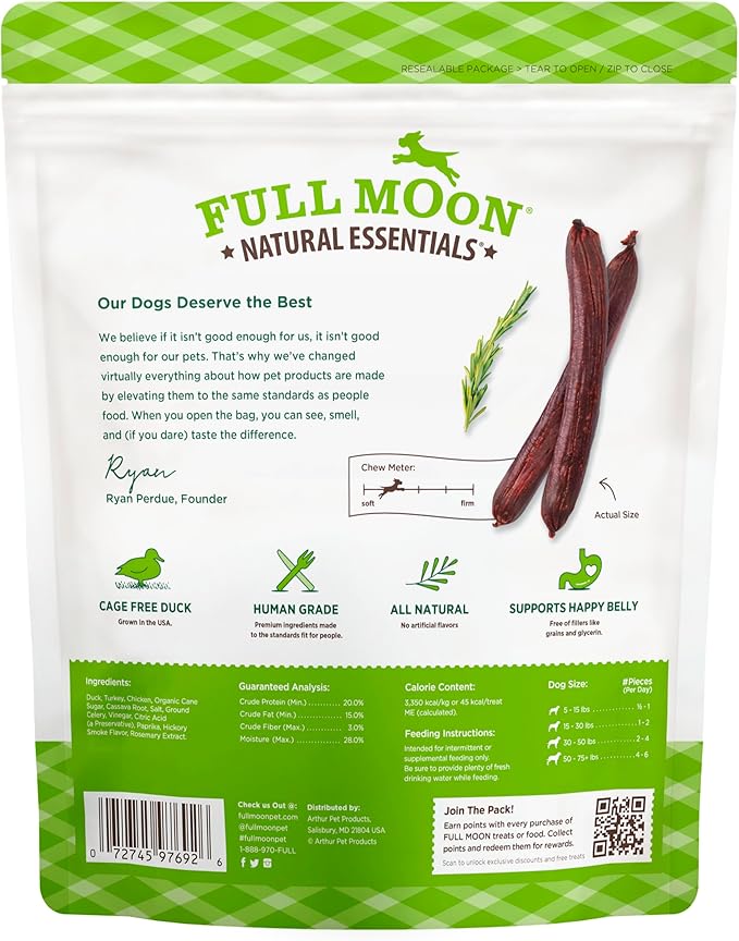 Full Moon Essential Duck Savory Sticks 22.0 oz (Pack of 2) - PAWPICO