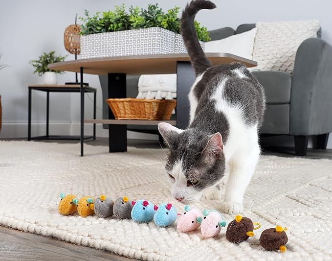 Hartz Cattraction with Silver Vine & Catnip Crinkle Mice, 10 Count - PAWPICO