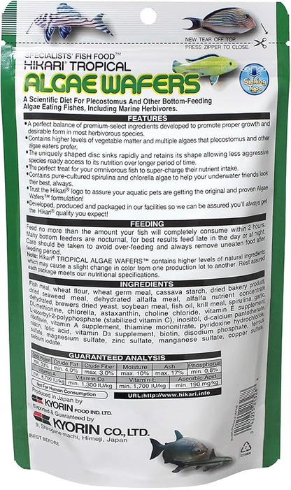 Hikari Usa Inc AHK21328 tropical Algae Wafer 8.8-Ounce Hikari