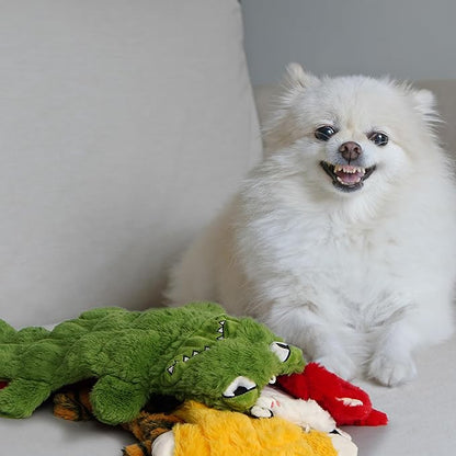 Nocciola 5 PCS No Stuffing Crinkle Dog Squeaky Toys, Durable Dog Toys for Tug of War, Tough Dog Toys for Small Medium Large Dogs & Aggressive Chewers, Puppy Dog Toys to Keep Them Busy - PAWPICO