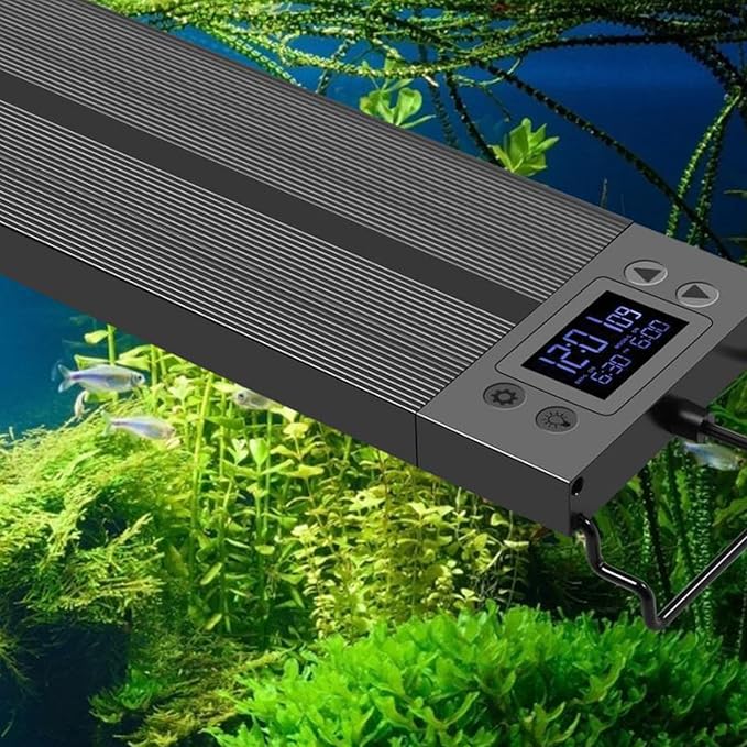 Aquarium Light 12-18 Inch Fish Tank Light LED Full Spectrum with Timer Auto On/Off Extendable Bracket Aquarium Plant Light for Freshwater Planted Tank Sunrise Sunset Adjustable Multi-Color CMOOD
