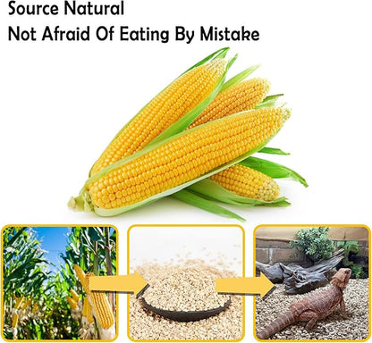 BNOSDM Natural Corn Cob Bedding, Reptile Corn Cob Substrate, 1.76Lb, Small Animal Corn Cob Litter, Terrarium Bedding for Bearded Dragon Snake Gecko Chameleon Hamster BNOSDM