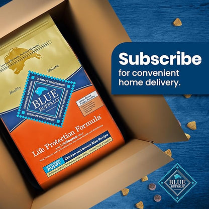 Blue Buffalo Life Protection Formula Large Breed Puppy Dry Dog Food with DHA, Vital Nutrients & Antioxidants, Made with Natural Ingredients, Chicken & Brown Rice Recipe, 15-lb. Bag - PAWPICO