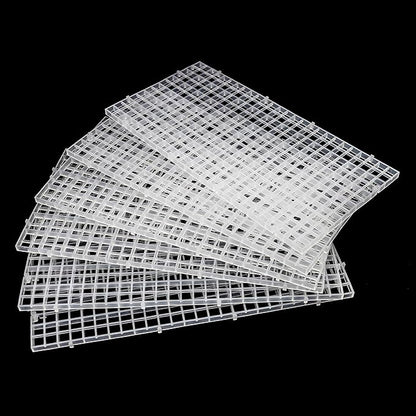 ALEGI Aquarium Fish Tank Divider Plastic Egg Crate Aquarium Filter Bottom Tray Plastic Grid (S 6pcs) ALEGIAquarium